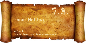 Tomor Melina névjegykártya